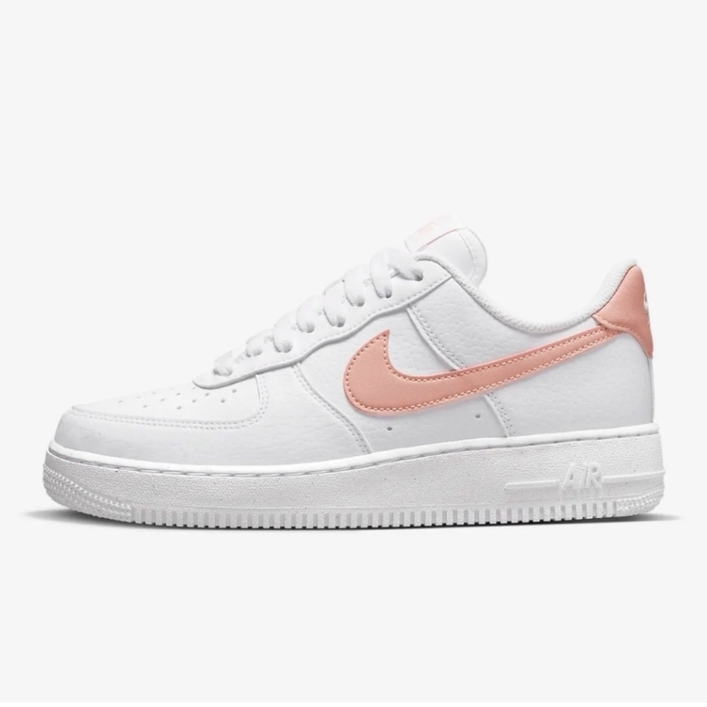 Nike Air Force 1 White and Light Pink Sneakers Women’s Size 9